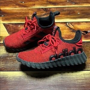 Adidas Kids Red & Black Sneakers